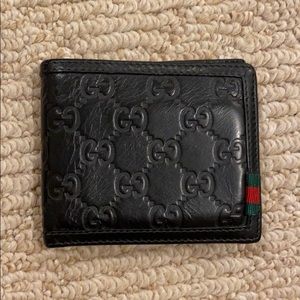 Black Leather Gucci Wallet